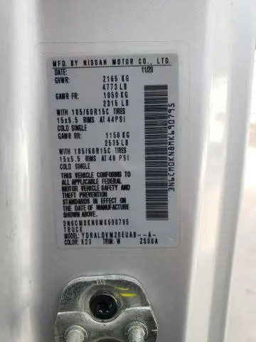 2021 NISSAN NV200 2.5S  