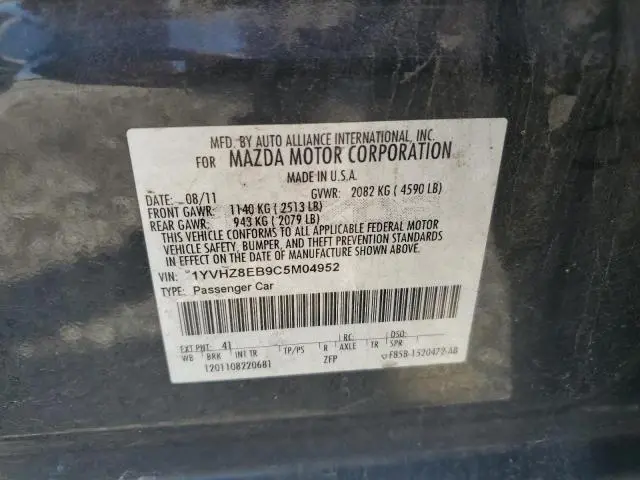 2012 MAZDA 6 S  