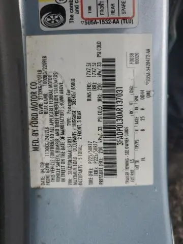 2010 FORD FUSION HYBRID  