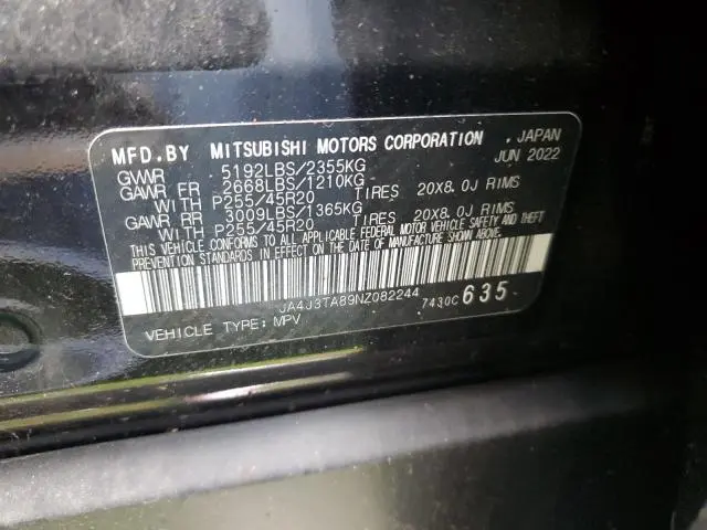2022 MITSUBISHI OUTLANDER ES