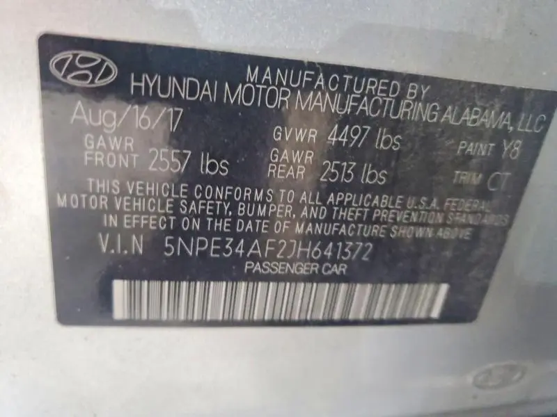 2018 HYUNDAI SONATA SPORT  