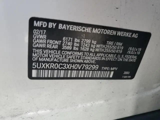 2017 BMW X5 XDRIVE35I  