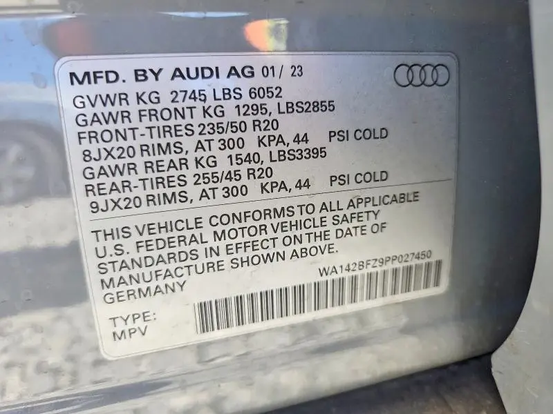 2023 AUDI Q4 E-TRON SPORTBACK PRESTIGE  