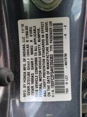 2017 HONDA CIVIC LX  