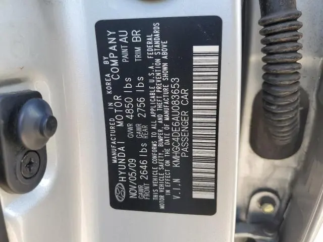 2010 HYUNDAI GENESIS 3.8L  