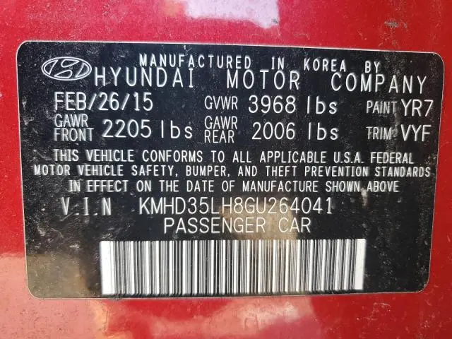 2016 HYUNDAI ELANTRA GT   