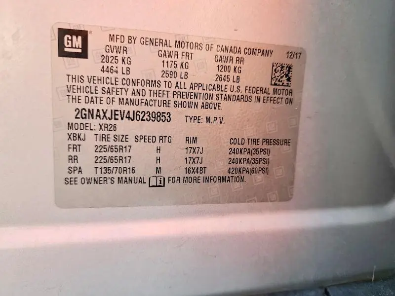 2018 CHEVROLET EQUINOX LT  