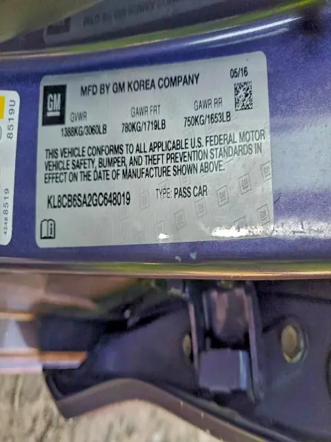 2016 CHEVROLET SPARK LS  