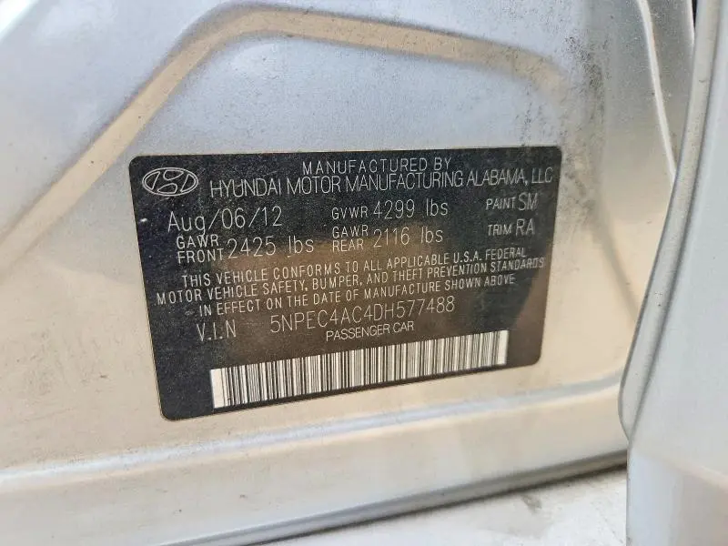 2013 HYUNDAI SONATA SE  