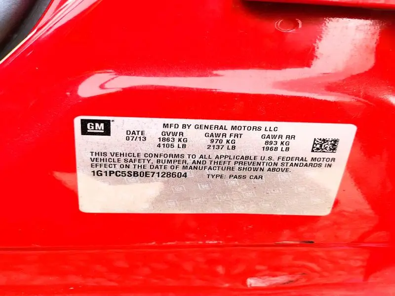 2014 CHEVROLET CRUZE LT  