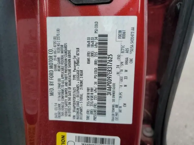2014 FORD FUSION TITANIUM  