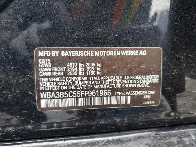 2015 BMW 328 XI SULEV  