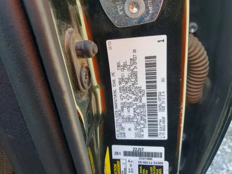 2012 TOYOTA TUNDRA DOUBLE CAB SR5  