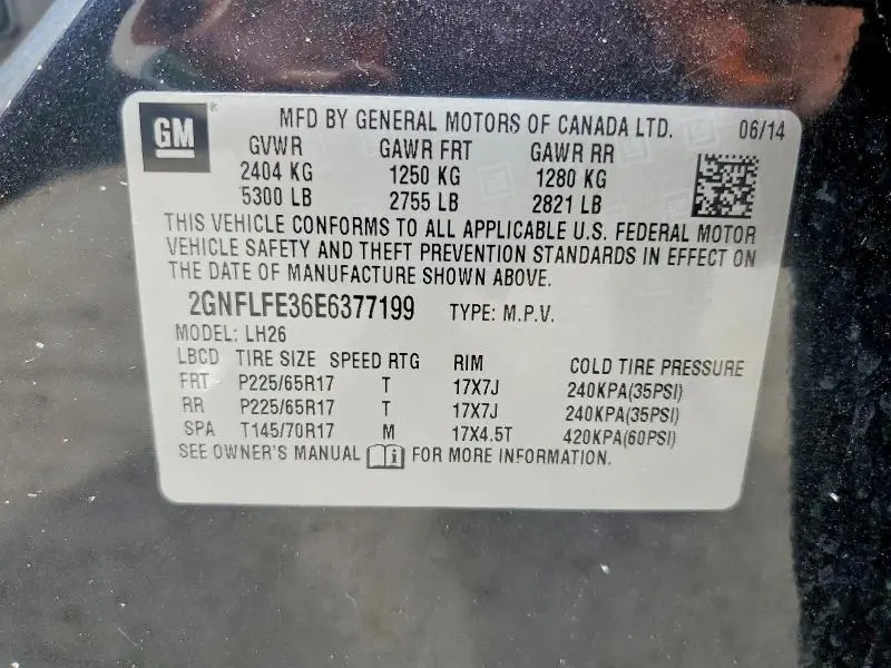 2014 CHEVROLET EQUINOX LT  