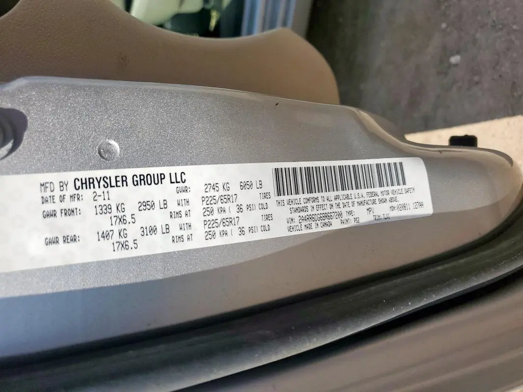 2011 CHRYSLER TOWN & COUNTRY LIMITED  