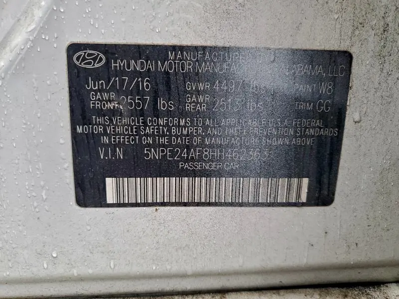 2017 HYUNDAI SONATA SE  