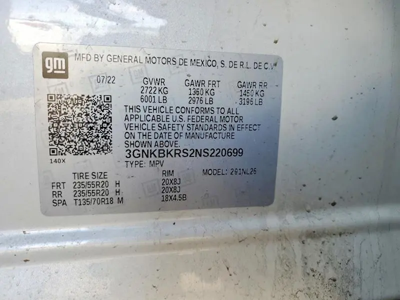 2022 CHEVROLET BLAZER RS  