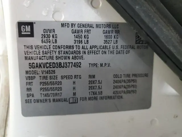 2011 BUICK ENCLAVE CXL  