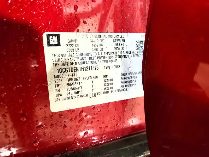 2017 CHEVROLET COLORADO Z71  