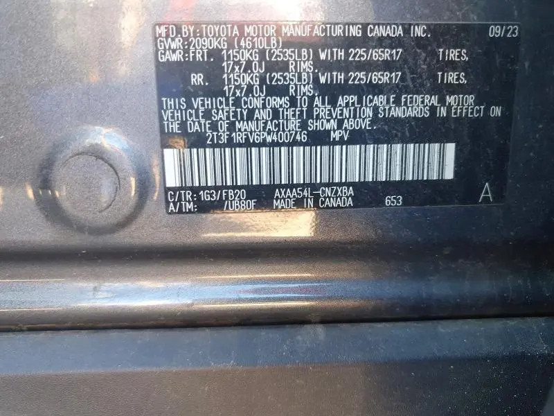 2023 TOYOTA RAV4 LE  