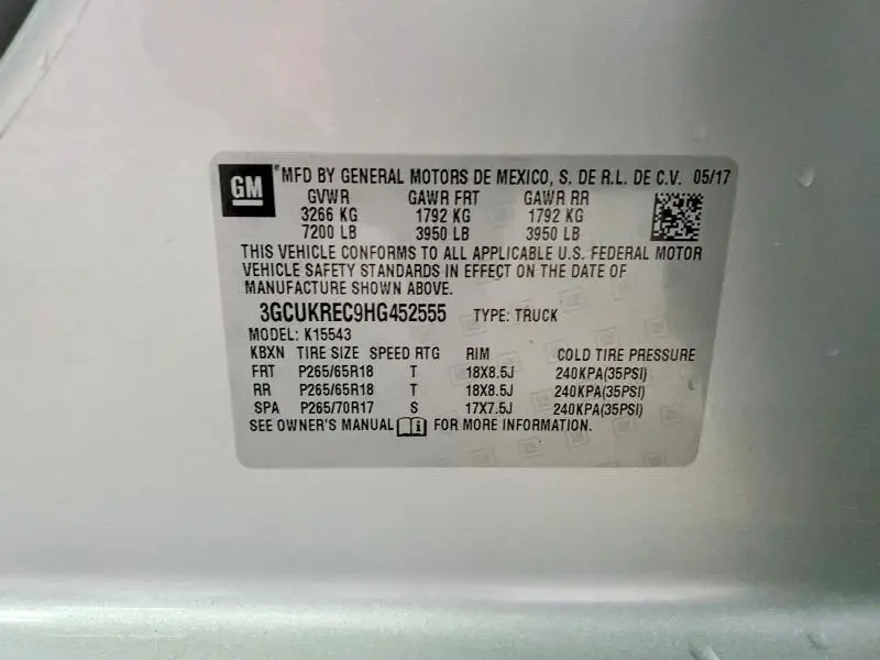 2017 CHEVROLET SILVERADO K1500 LT  