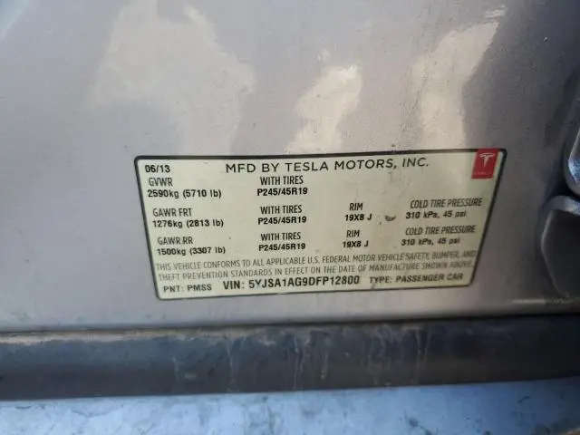 2013 TESLA MODEL S   