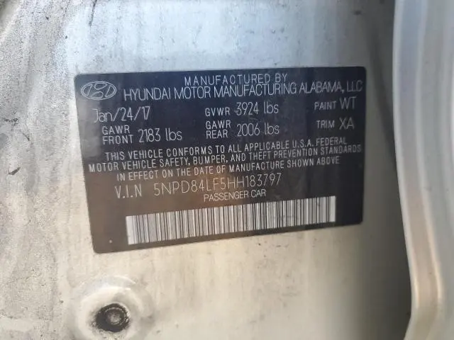 2017 HYUNDAI ELANTRA SE  