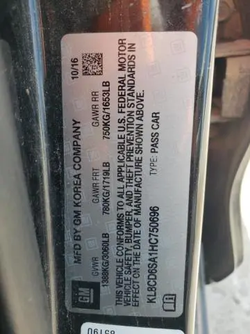 2017 CHEVROLET SPARK 1LT  