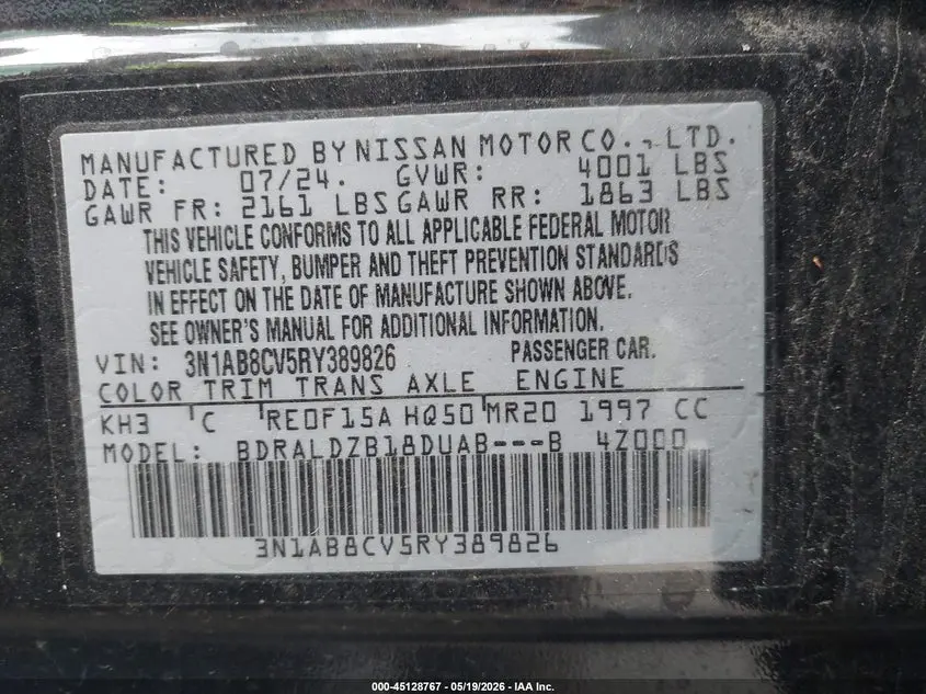 2024 NISSAN SENTRA SV XTRONIC CVT