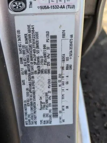 2011 FORD FIESTA SE  