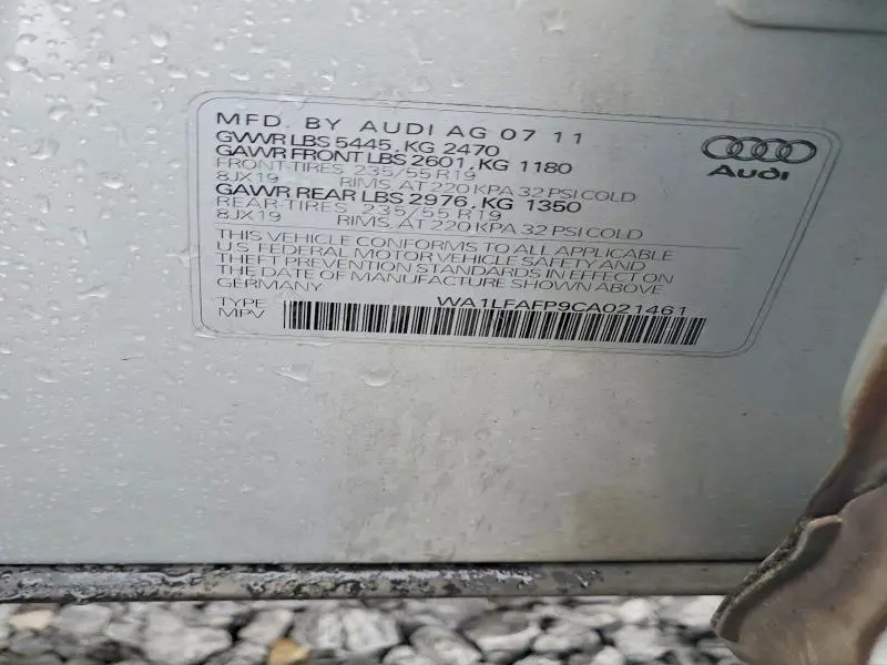 2012 AUDI Q5 PREMIUM PLUS  