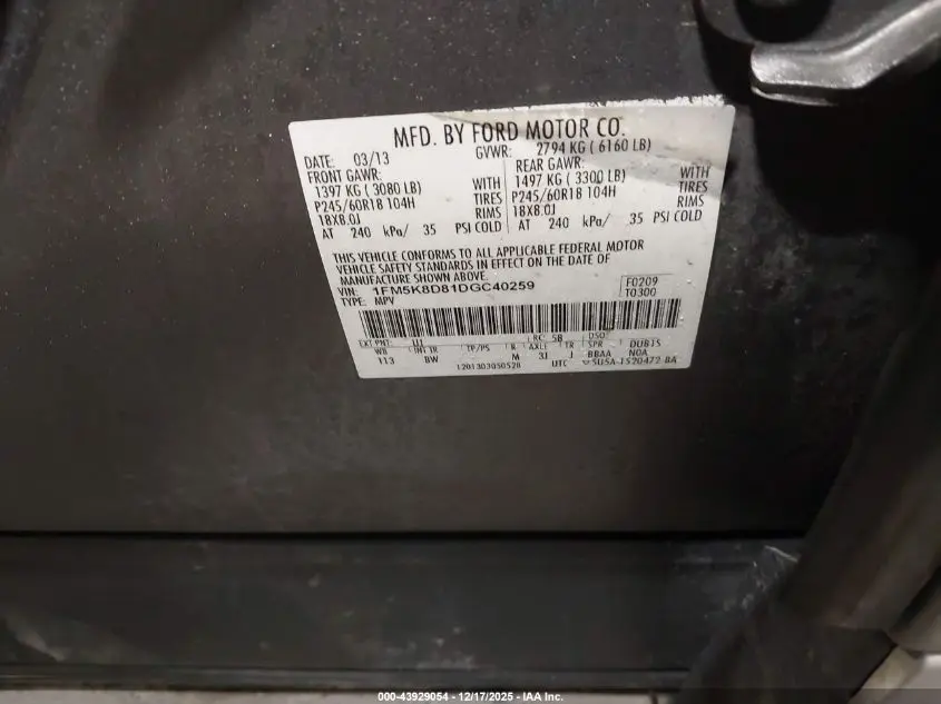 2013 FORD EXPLORER XLT