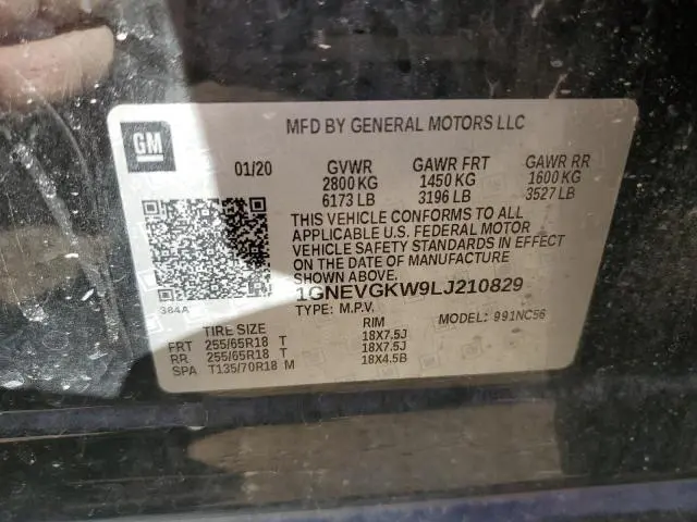 2020 CHEVROLET TRAVERSE LT  