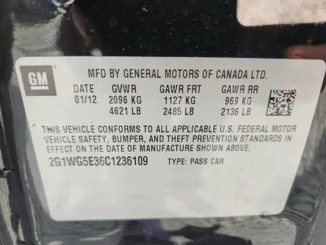 2012 CHEVROLET IMPALA LT  