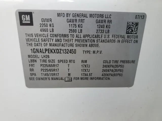 2013 CHEVROLET EQUINOX LT  