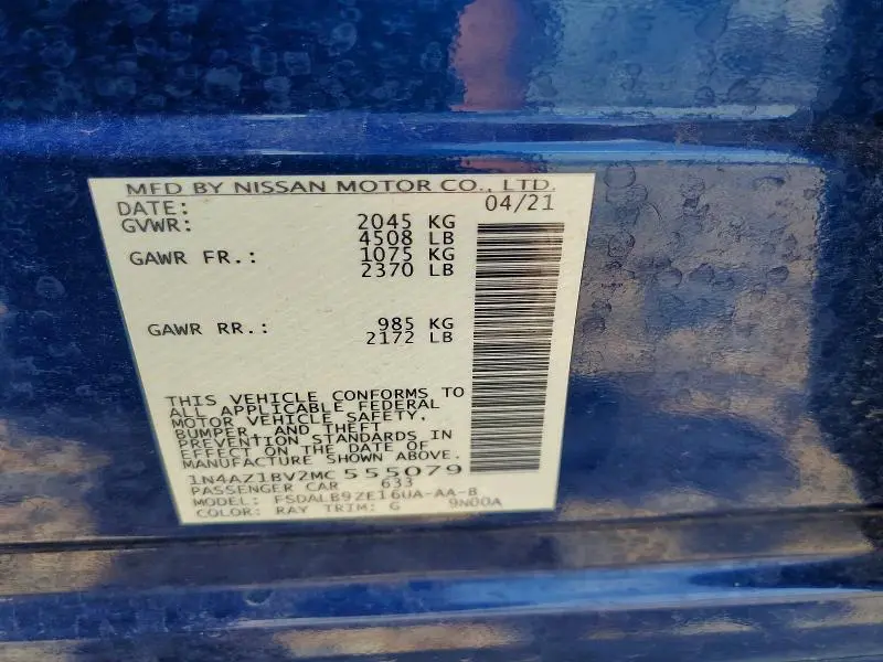 2021 NISSAN LEAF S  