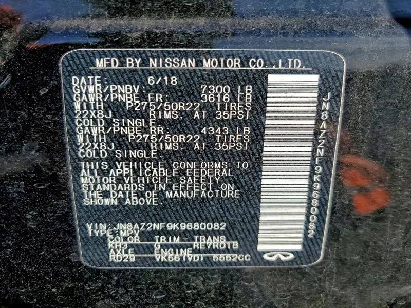 2019 INFINITI QX80 LUXE  