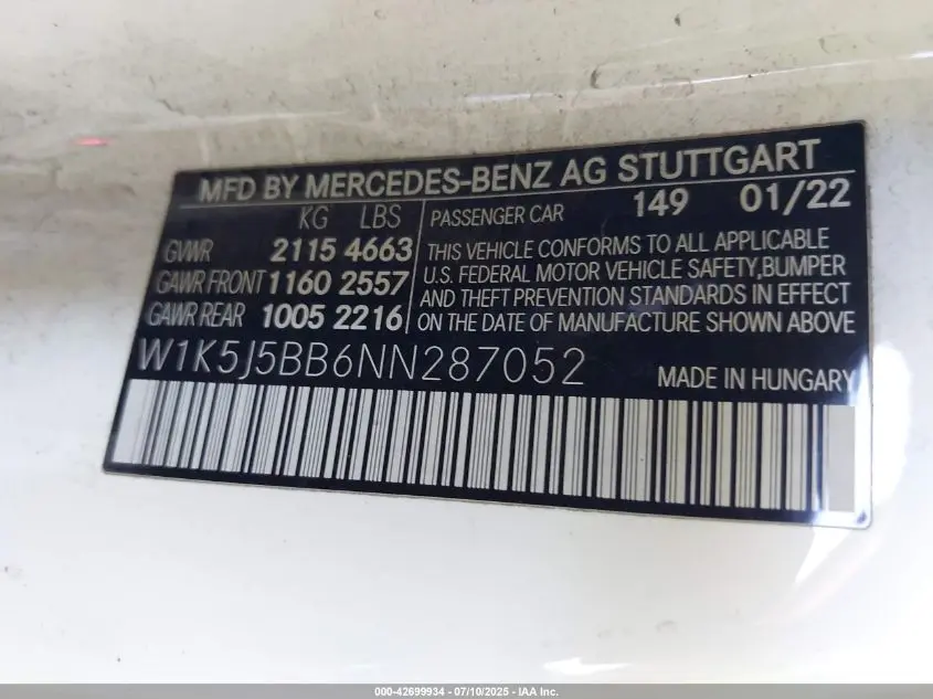 2022 MERCEDES-BENZ AMG CLA 35 4MATIC