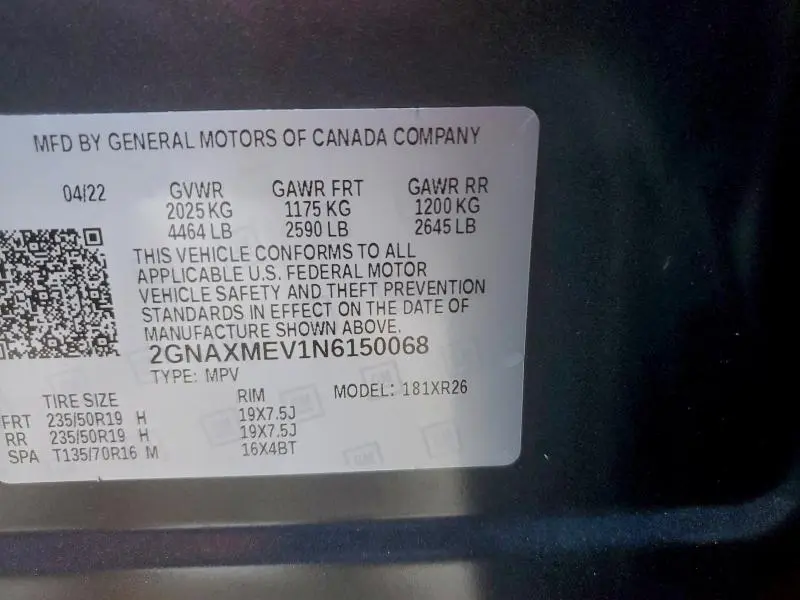 2022 CHEVROLET EQUINOX RS  