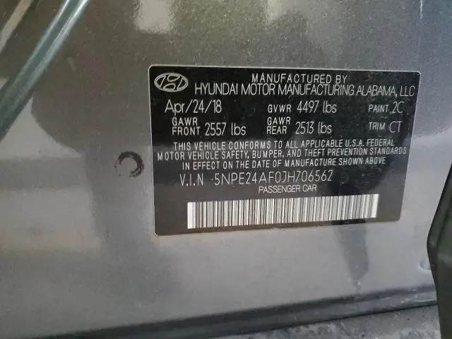 2018 HYUNDAI SONATA SE  
