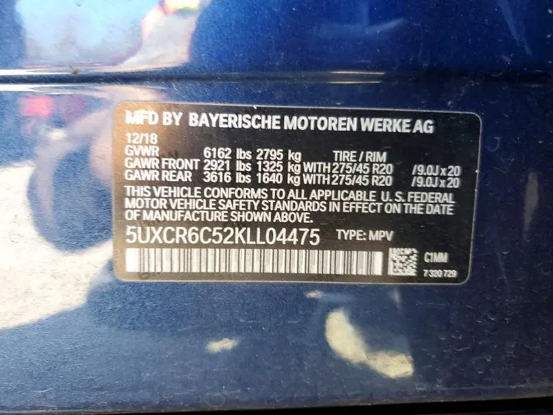 2019 BMW X5 XDRIVE40I  