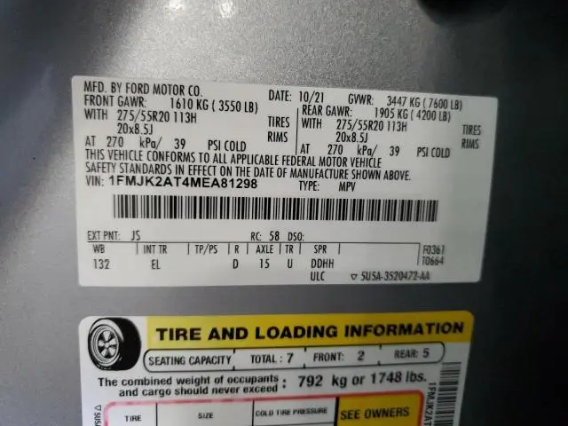 2021 FORD EXPEDITION MAX LIMITED  