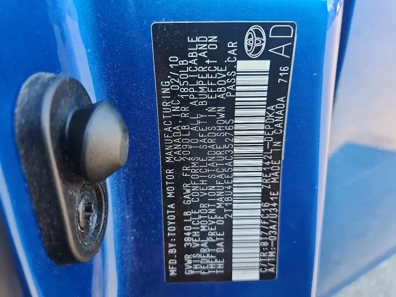 2010 TOYOTA COROLLA LE  