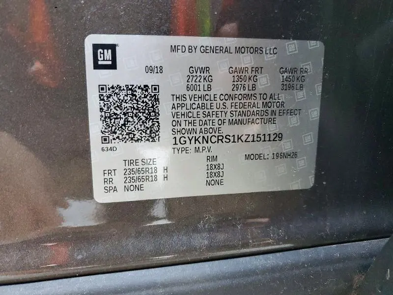 2019 CADILLAC XT5 LUXURY  