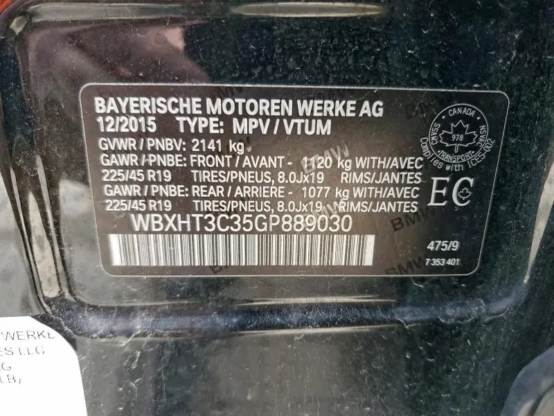 2016 BMW X1 XDRIVE28I  