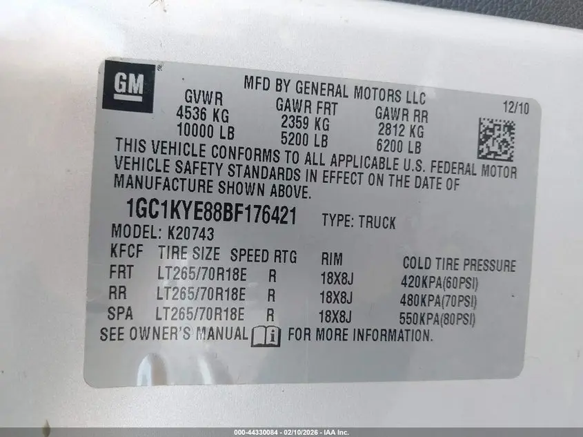 2011 CHEVROLET SILVERADO 2500HD LTZ