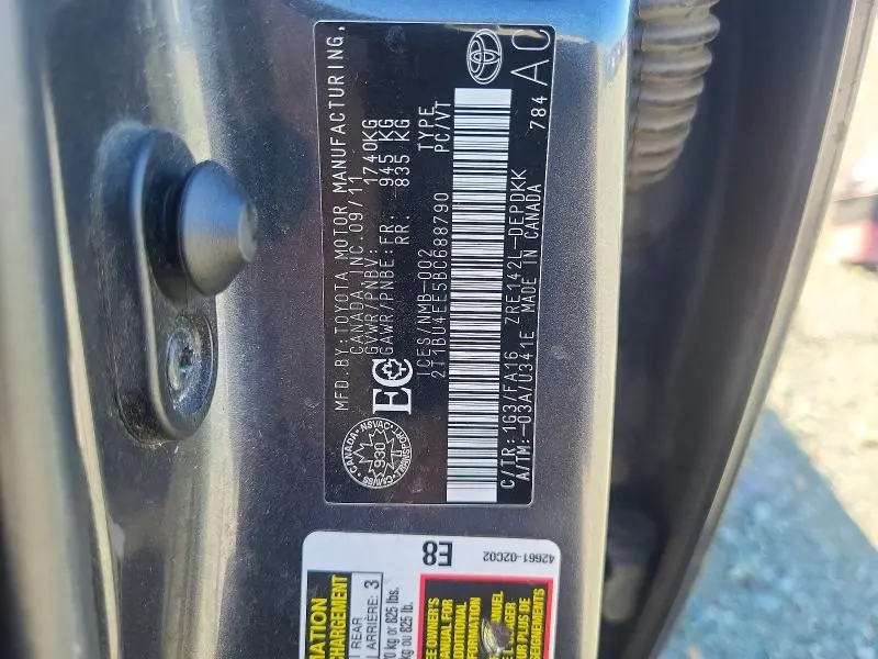 2011 TOYOTA COROLLA BASE  