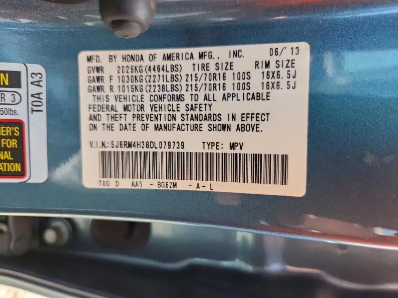 2013 HONDA CR-V LX  
