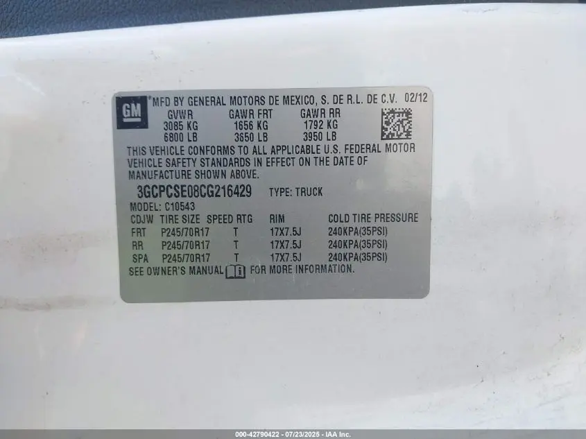 2012 CHEVROLET SILVERADO 1500 LT
