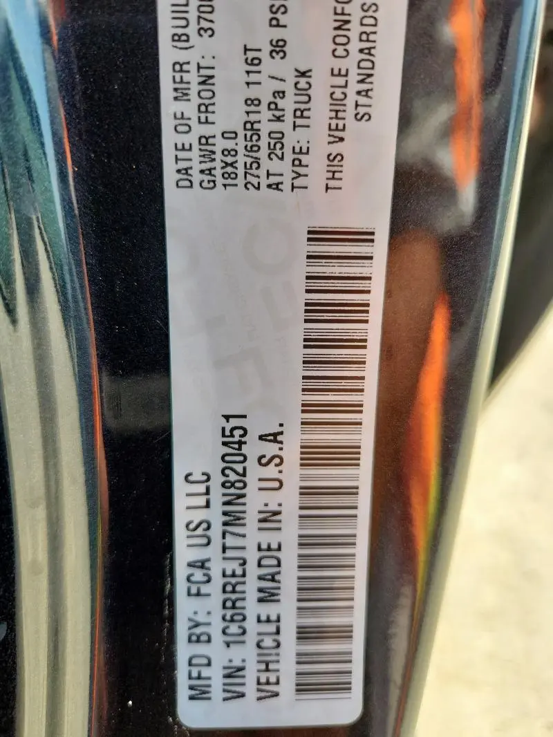 2021 RAM 1500 LARAMIE